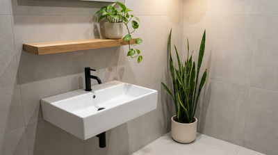 Piante per bagno piccolo: 12 idee salvaspazio (mensole, appese e angoli)