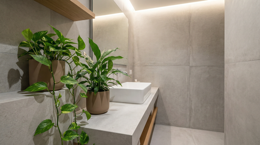 Piante in bagno umido: composizione minimal anti-muffa