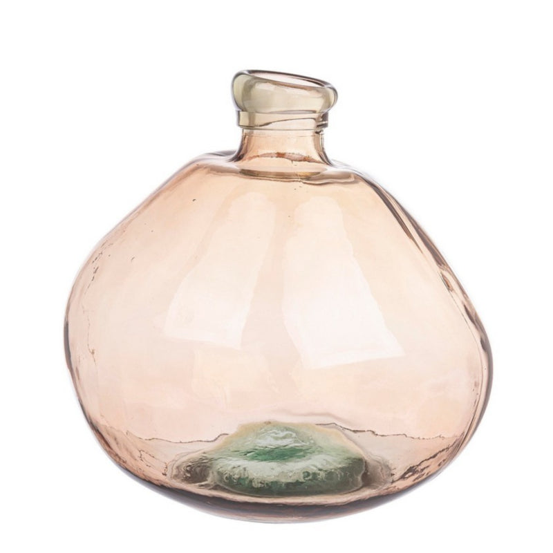Vaso in vetro riciclato colore cipria