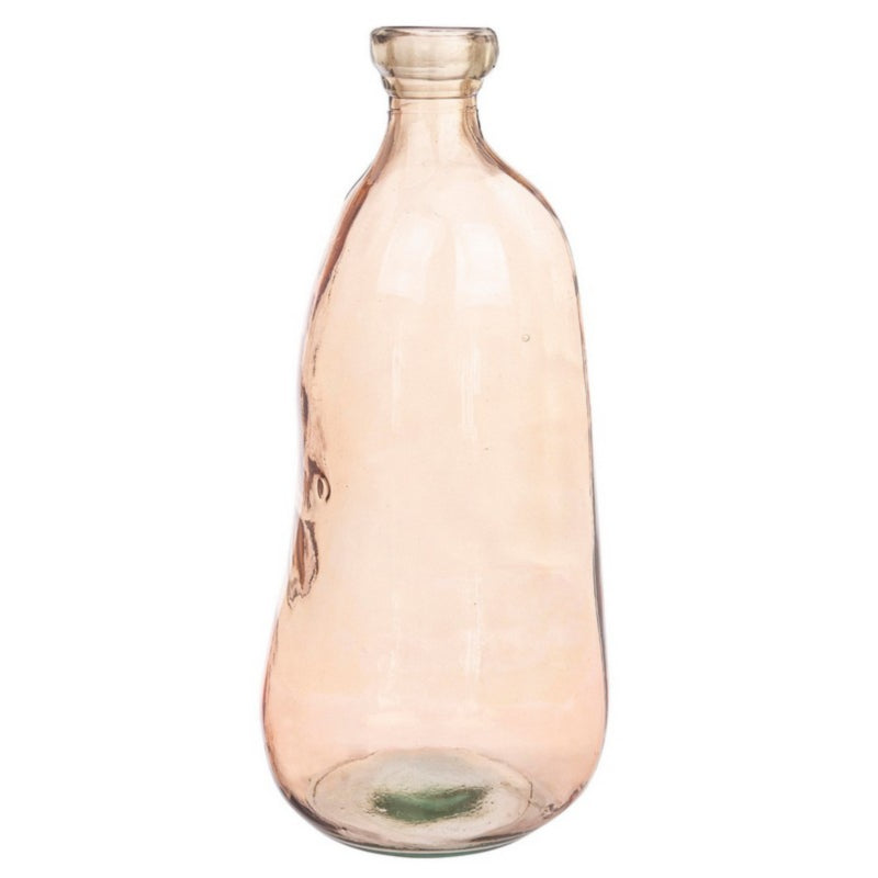 Vaso in vetro riciclato colore rosa