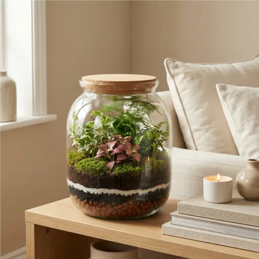 Kit Fai Da Te Terrarium Completo - Crea il Tuo Mini Giardino Elegante