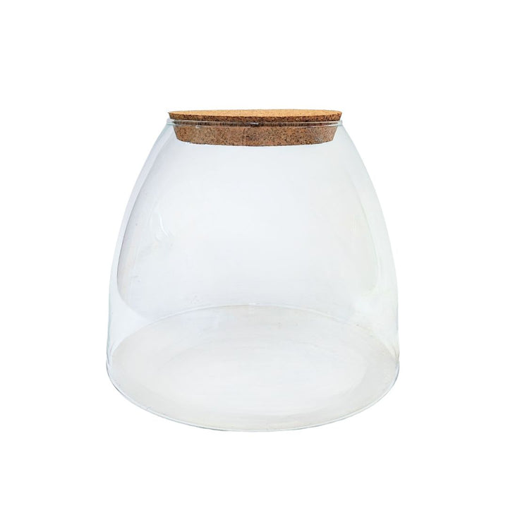 Contenitore in vetro soffiato H.22 D.23 cm
