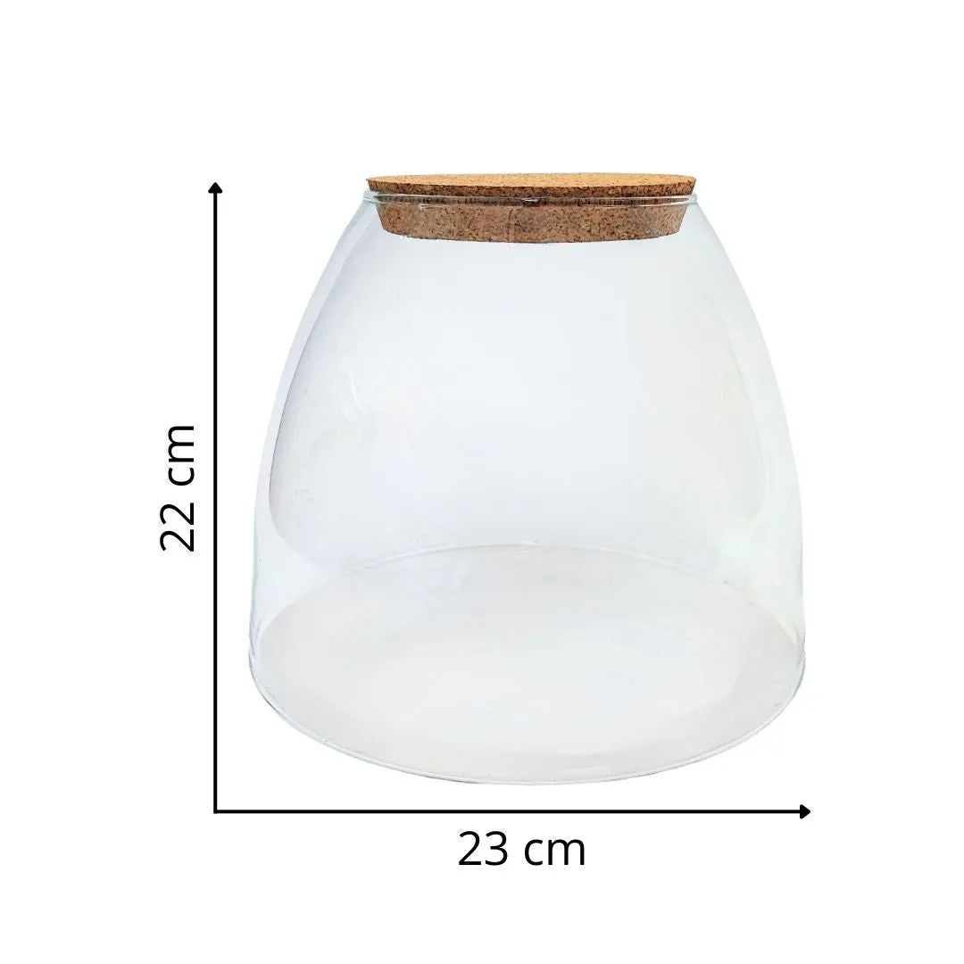 Contenitore in vetro soffiato H.22 D.23 cm - i Giardini di Giulia 