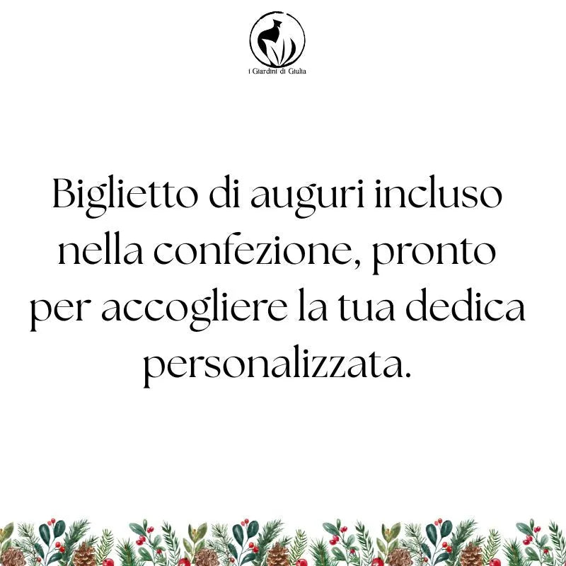 immagine spiega che all'interno della confezzione si troverà un biglietto di auguri 