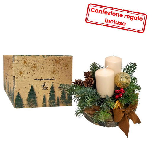 Centrotavola Ø 25 cm  Abies Nobilis Oro