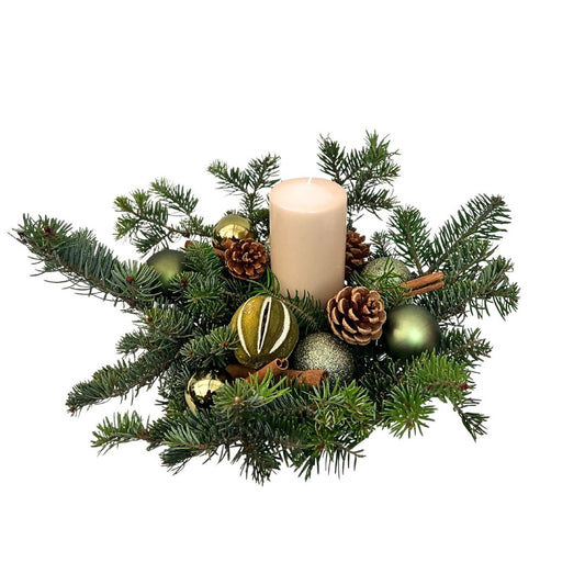 Centrotavola Ø 25 cm  Abies Nobilis Verde