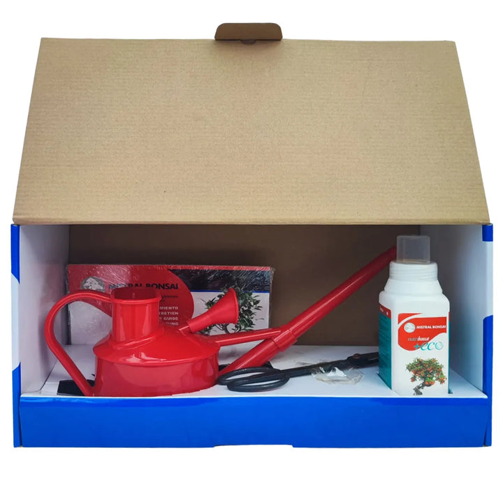 Interno della confezione Kit Manutenzione Bonsai Mistral