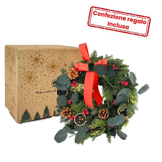 Ghirlanda Natalizia Naturale con Eucalipto