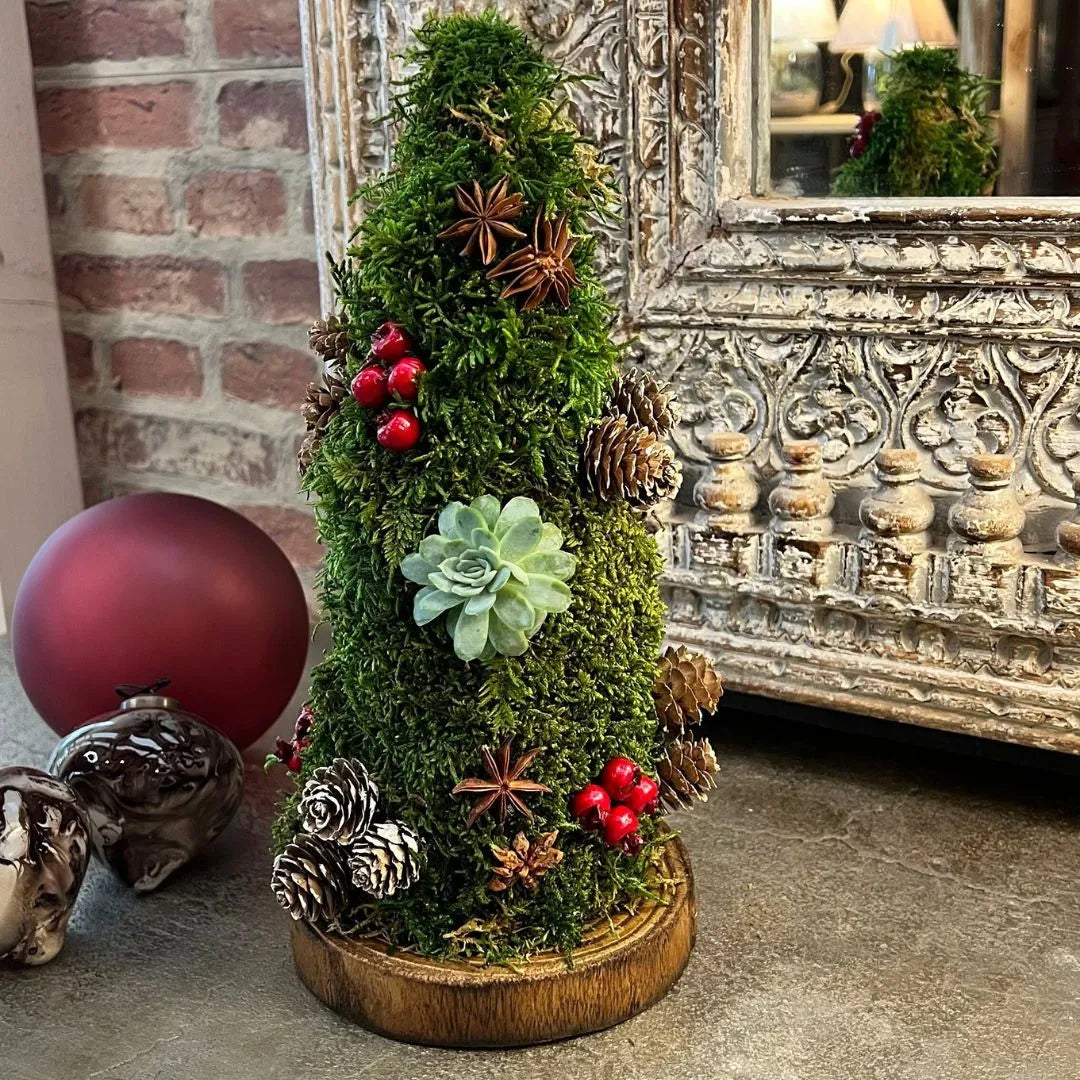 Mini Albero di Natale con Muschio