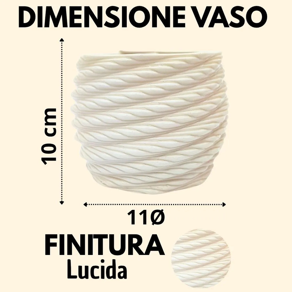 Vaso artigianale in argilla Carina– Diametro 11 cm - i Giardini di Giulia 