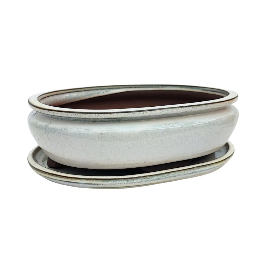 BASIC CLASS Vaso ovale con sottovaso colori - i Giardini di Giulia 