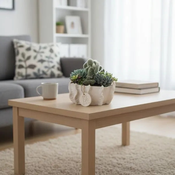 Composizione di piante grasse in vaso di argilla Penelope H.10 cm