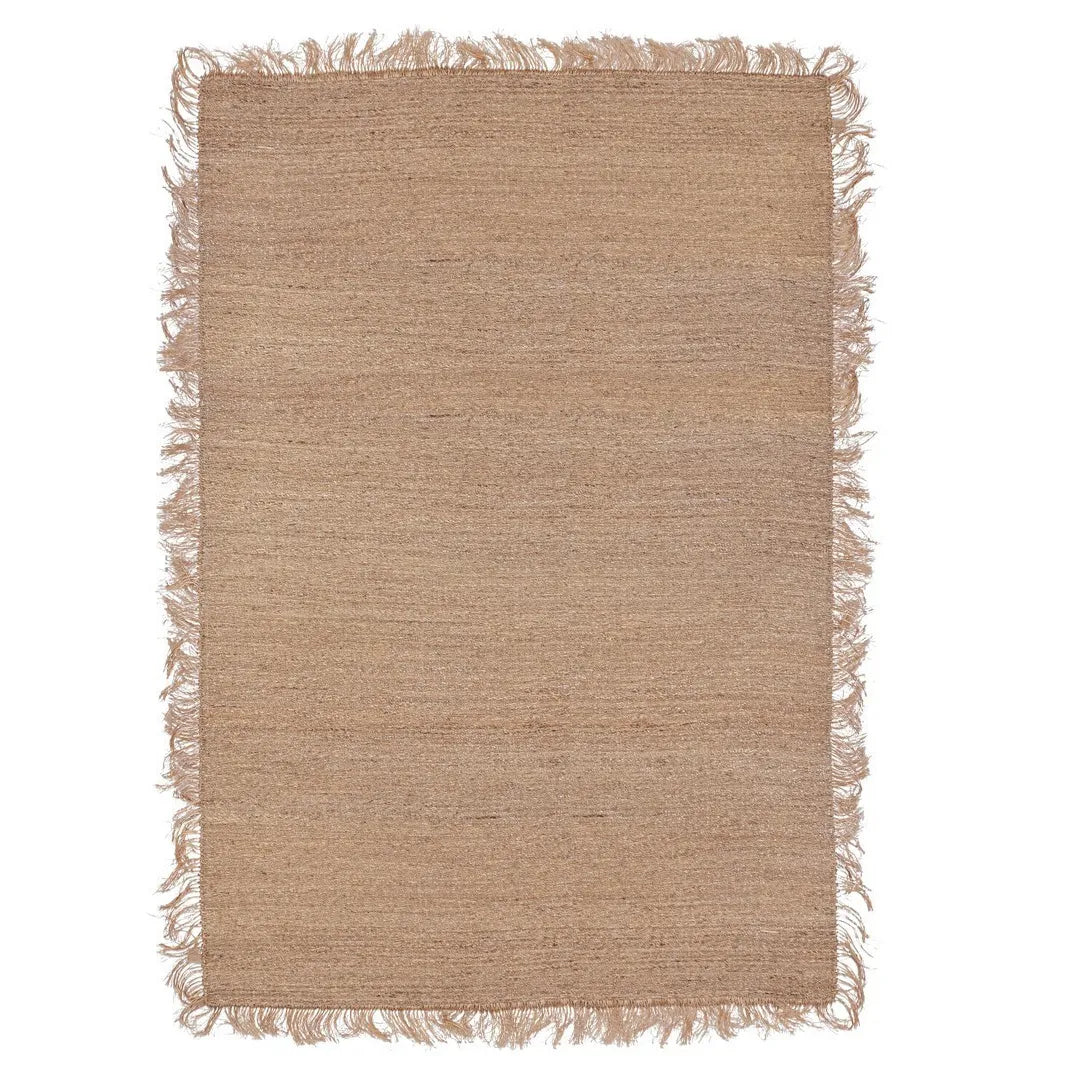 Tappeto Phetra in fibra vegetale con frange su tutti i lati