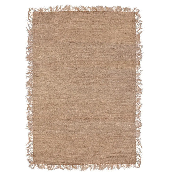 Tappeto Phetra in fibra vegetale con frange su tutti i lati