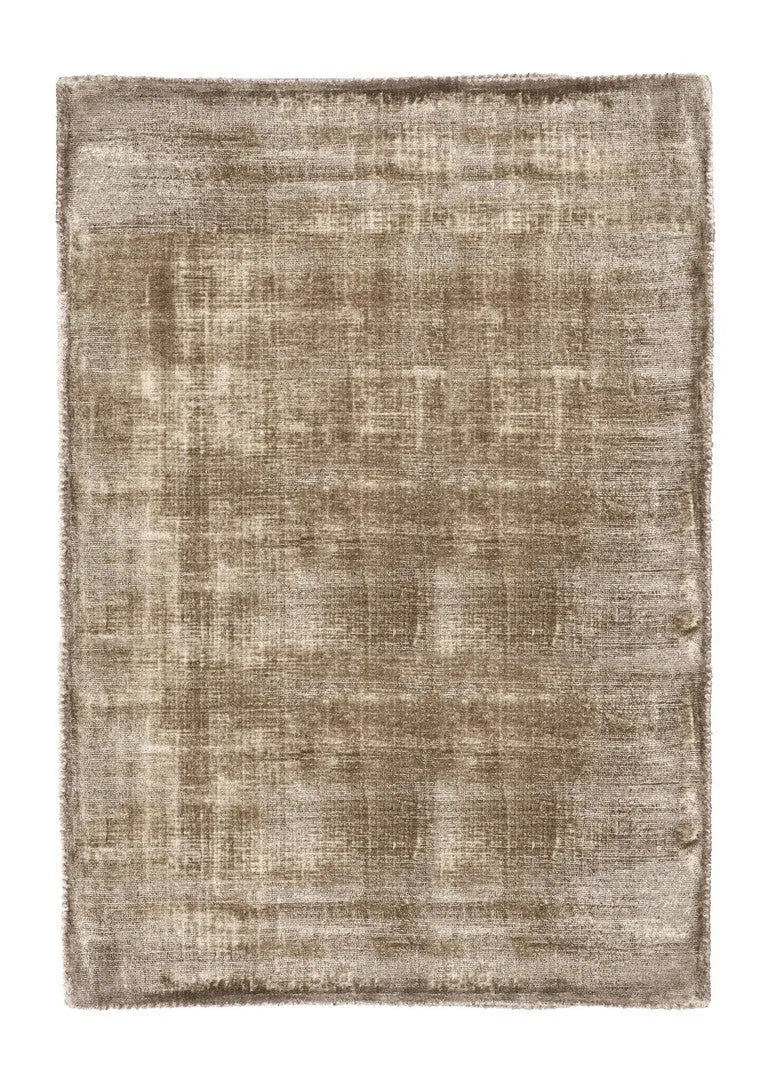 Vista dall’alto del tappeto Rashmi beige effetto cangiante