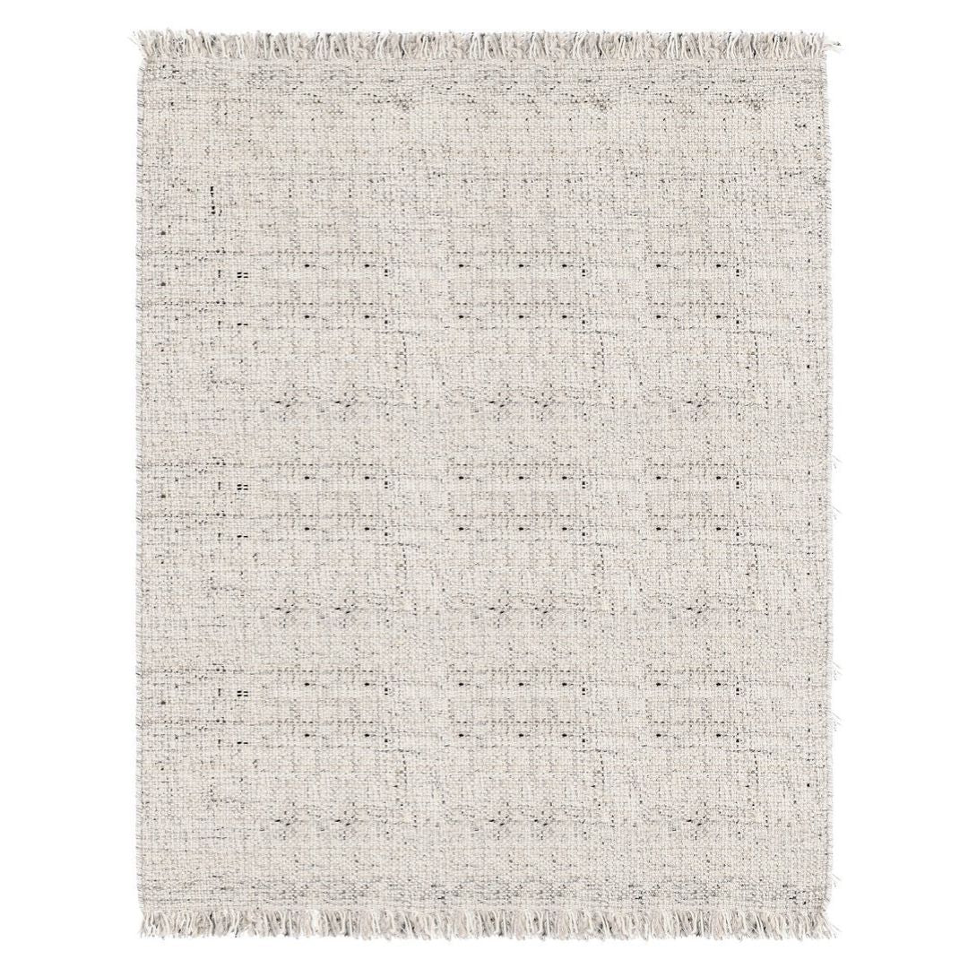 Vista completa del tappeto naturale Sahana chiaro 160x230 cm con frange

