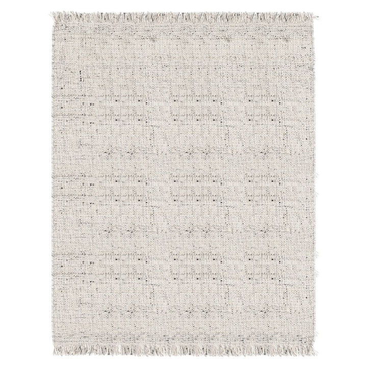 Vista completa del tappeto naturale Sahana chiaro 160x230 cm con frange

