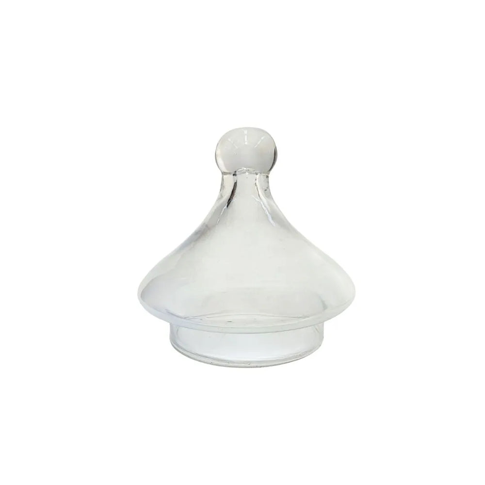 Tappo in vetro trasparente a forma conica per contenitore da terrarium – design elegante e funzionale