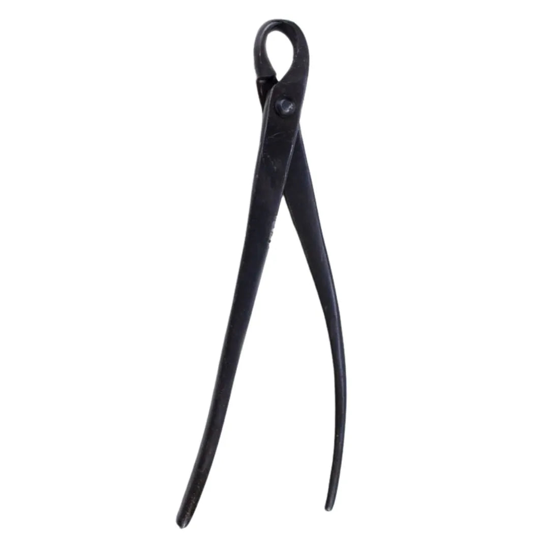 Tronchese tondo da 170 mm in acciaio nero per potature concave su bonsai