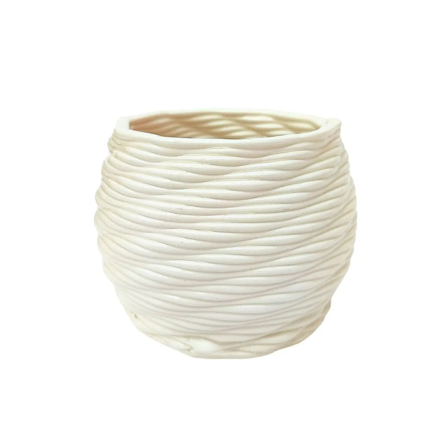 Vaso in argilla smaltata 9 cm, lucentezza elegante per arredamento contemporaneo