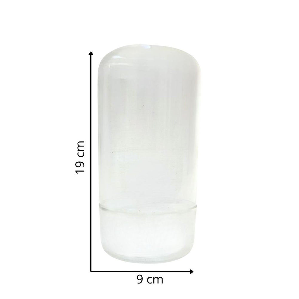 Contenitore in vetro trasparente per terrarium H.19 cm D.9 cm