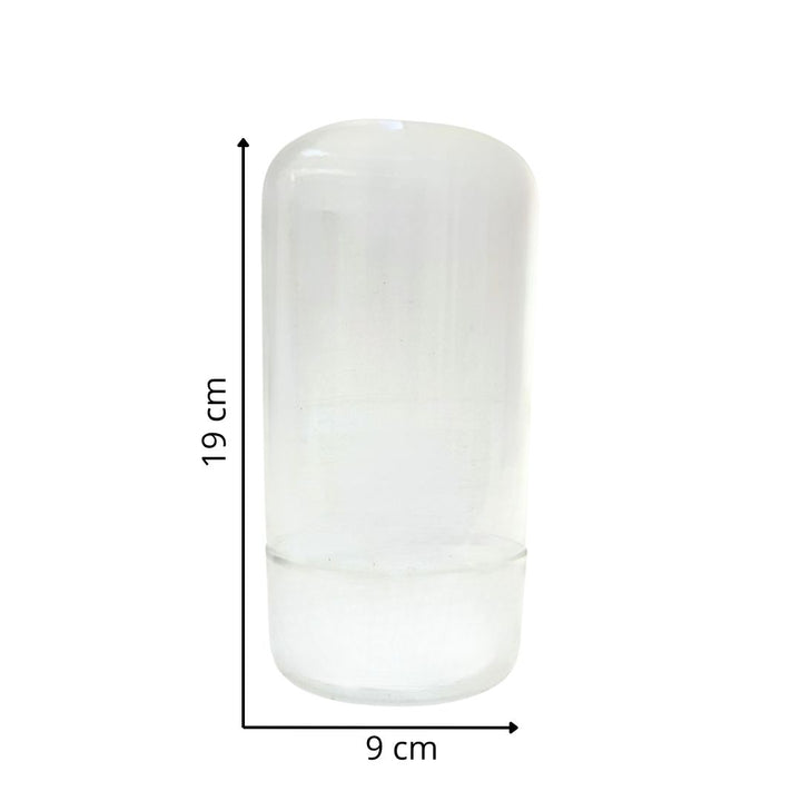 Contenitore in vetro trasparente per terrarium H.19 cm D.9 cm