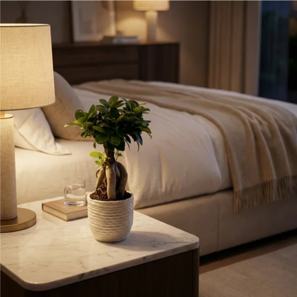 Bonsai ficus ginseng in vaso artigianale Firenze in argilla