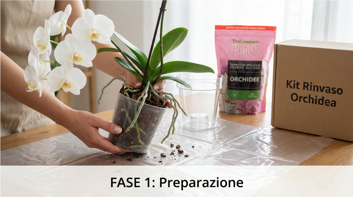 Kit rinvaso completo per orchidee