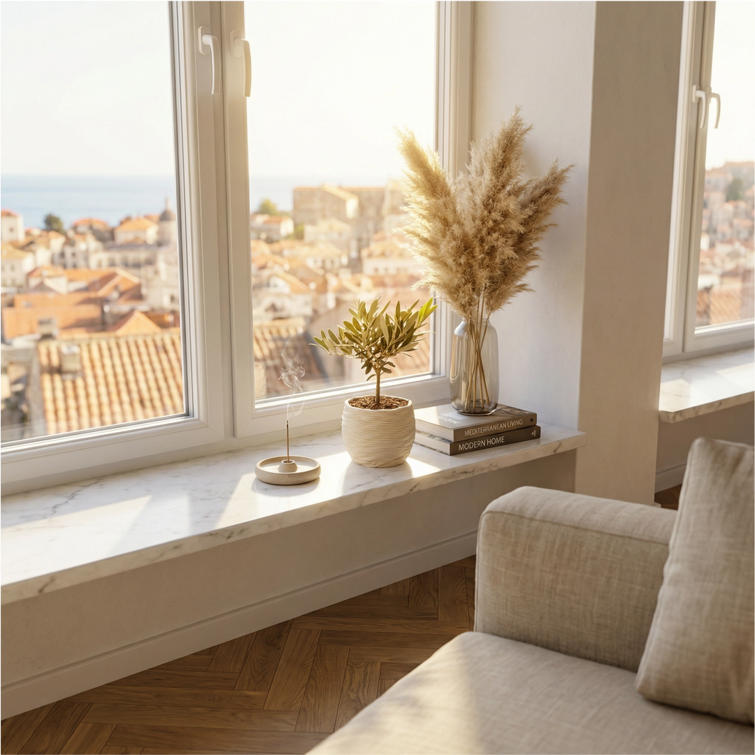 Bonsai olivo in vaso di ceramica artigianale Carina D.14 cm