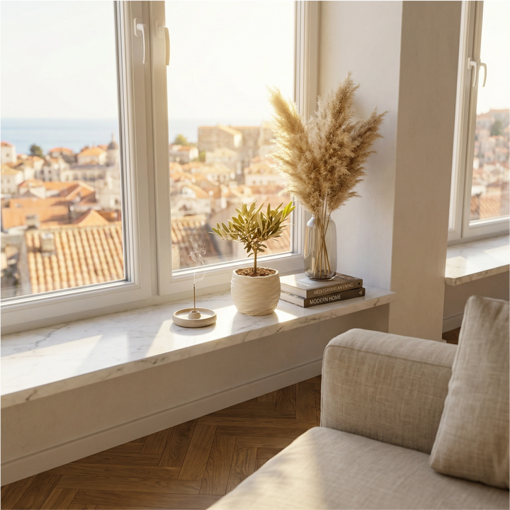 Bonsai olivo in vaso di ceramica artigianale Carina D.14 cm