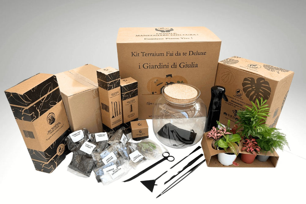 Kit Terrarium Fai Da Te Master | Il Super Kit per Creare un Giardino in Vetro Unico - i Giardini di Giulia