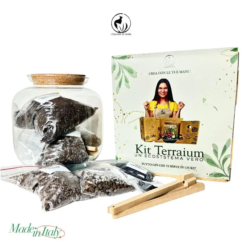 Kit Terrarium Grande Ø18 × 25 cm – Extra, Senza Piante | Made in Italy