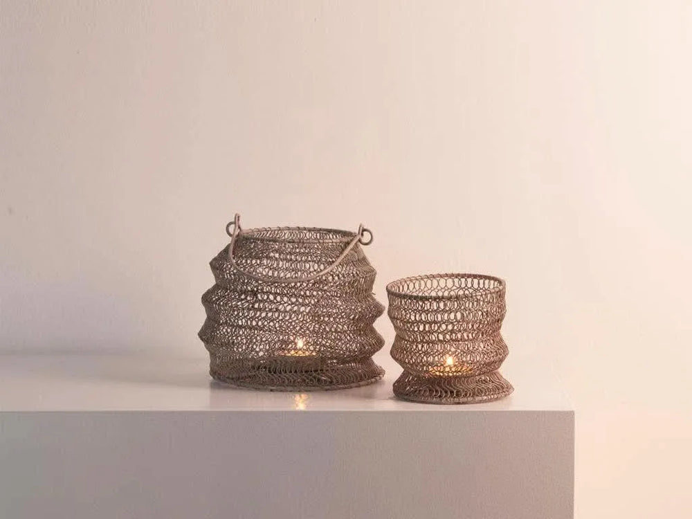 Lanterne Gusta pieghevoli grigie 20cm - i Giardini di Giulia