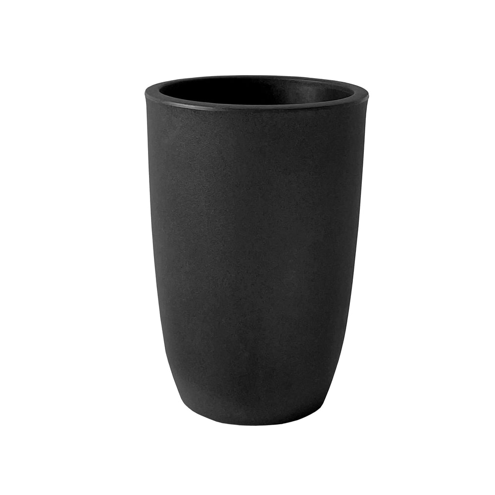 Vaso METI nero opaco in polietilene per piante da esterno e interno

