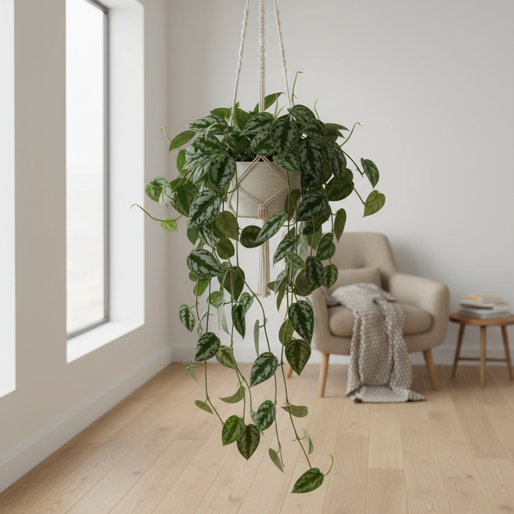 Scindapsus Pictus in soggiorno moderno