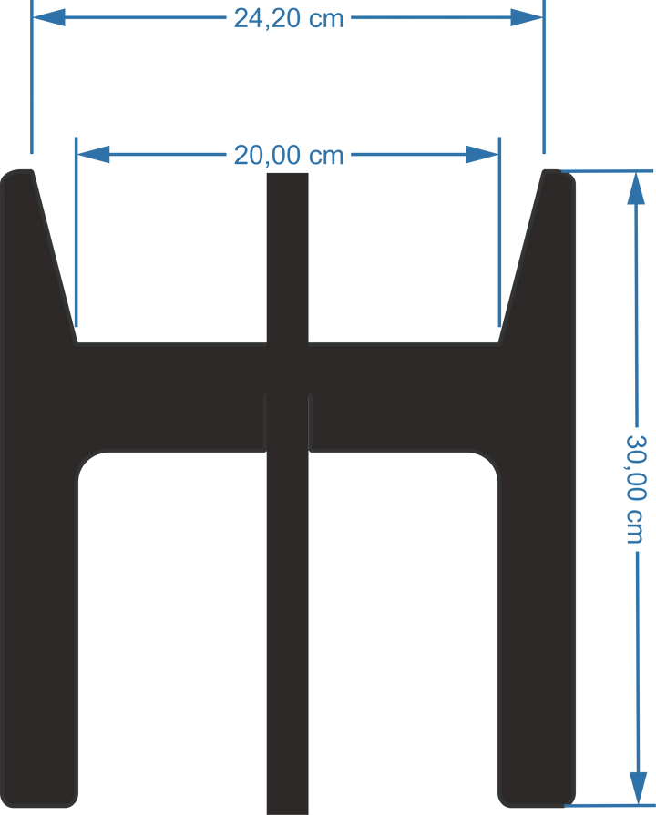 Supporto elegante Nero per Piante H.30 cm - i Giardini di Giulia