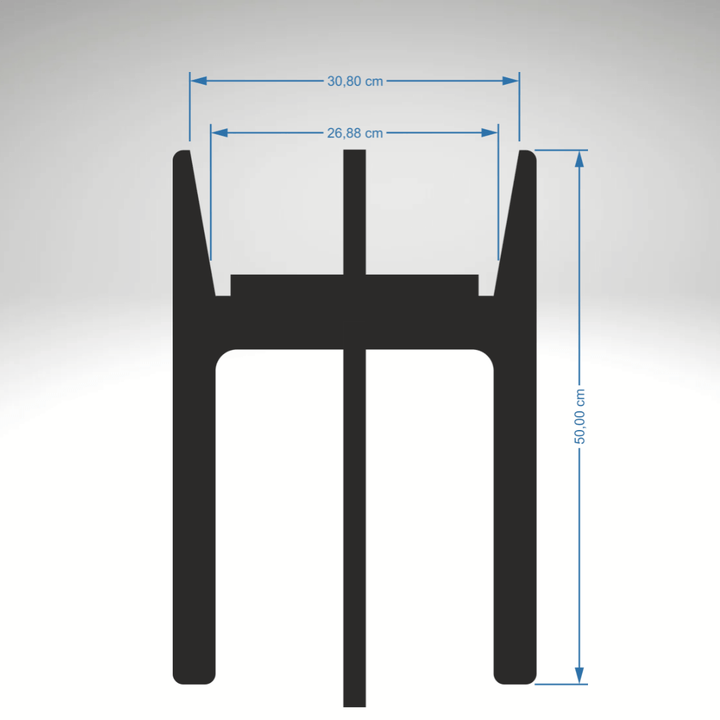 Supporto elegante Nero per Piante H.50 - i Giardini di Giulia