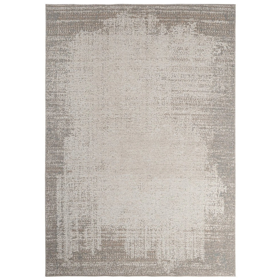 Tappeto moderno sfumato in tonalità grigio freddo e beige chiaro, ideale per ambienti minimal e raffinati