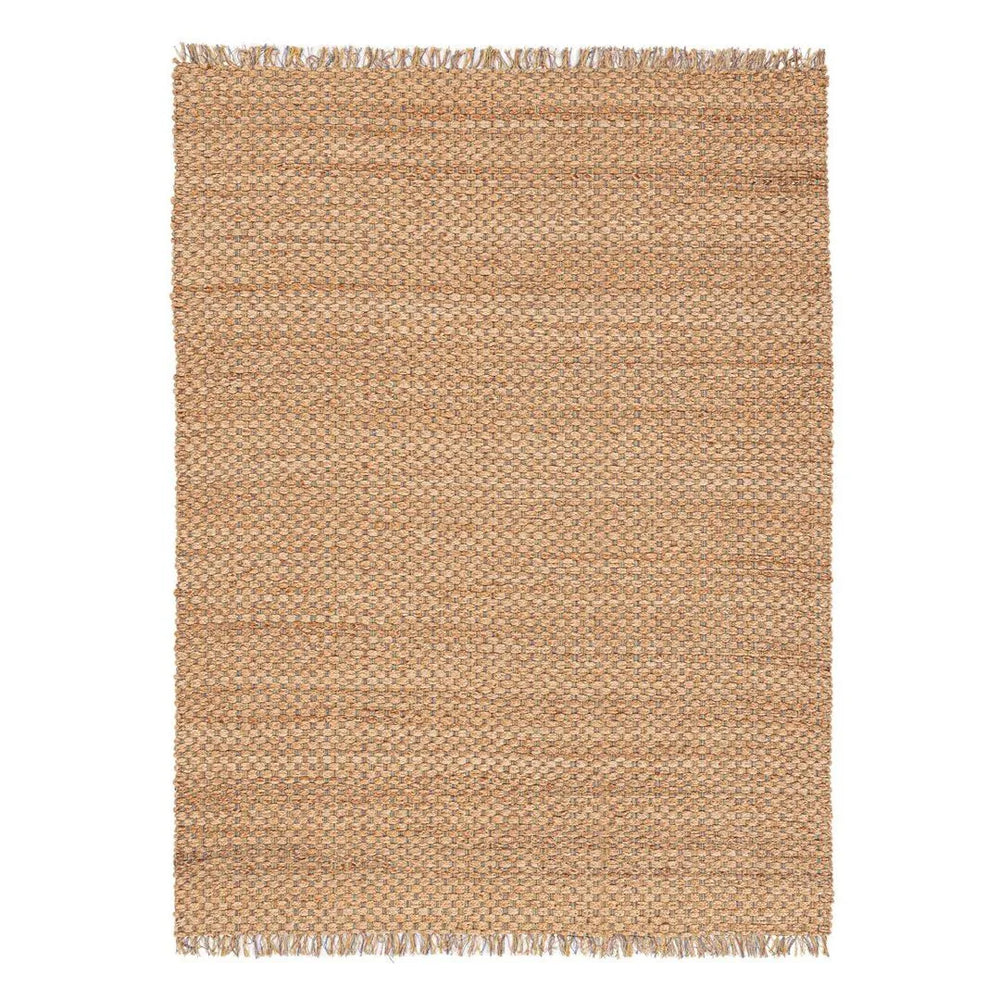  tappeto Ruanda in tonalità sabbia e azzurro