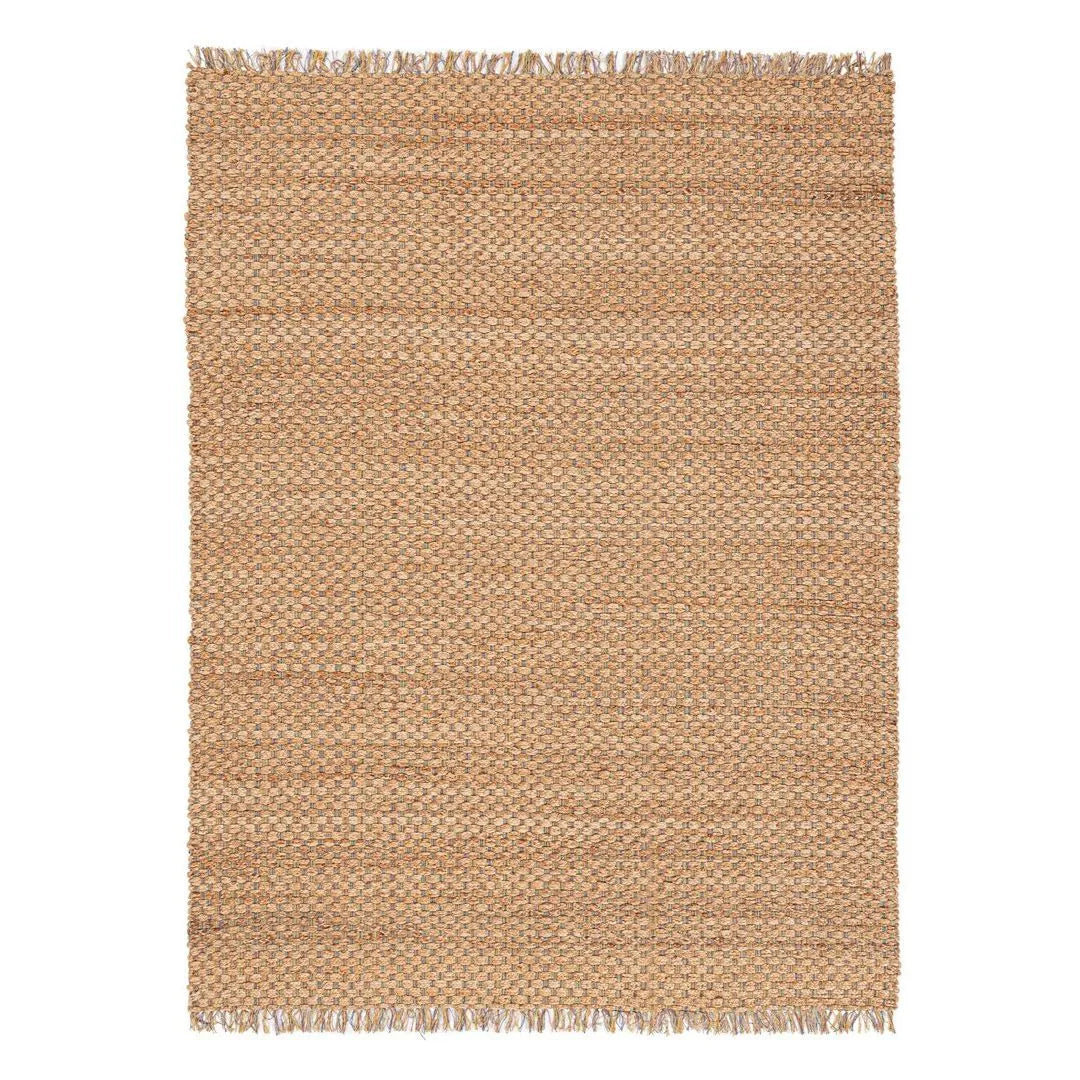  tappeto Ruanda in tonalità sabbia e azzurro