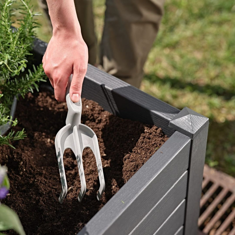 Set Attrezzi Da Giardino 3 Pezzi - Forchetta, Pala, Zappa In Plastica Rinforzata | Leggeri E Resistenti - Foto 3