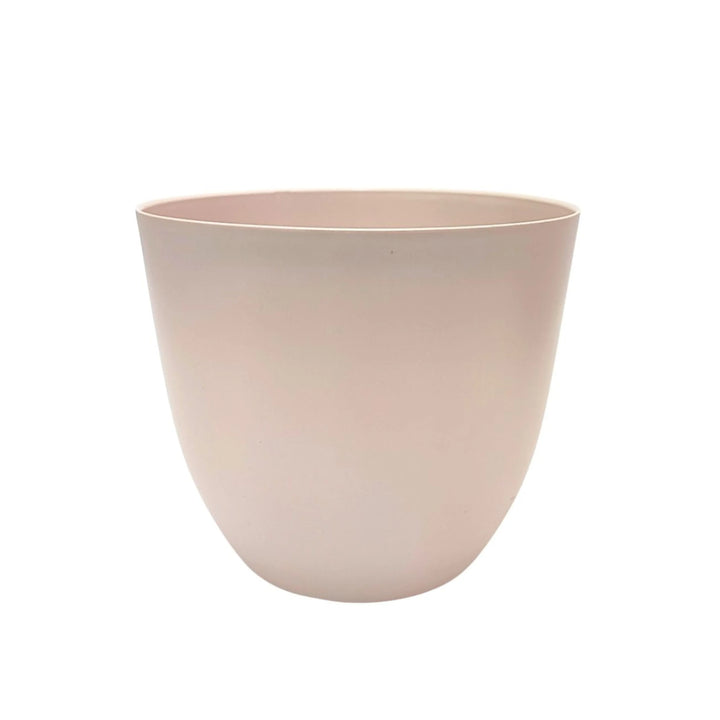 Vaso decorativo tondo in plastica avorio, ideale per piante da interno come Monstera Thai Constellation