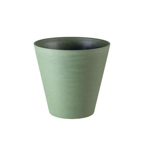 Vaso Hoop Verde Foresta con interno scuro, linea affusolata e design moderno

