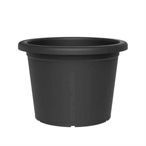 Vaso Menfi Antracite su fondo bianco, modello grande per alberi e arbusti, finitura opaca

