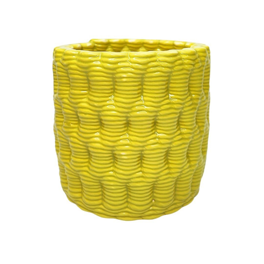 Vaso Artiganale tondo in Argilla  D.12 H.11 cm - i Giardini di Giulia  