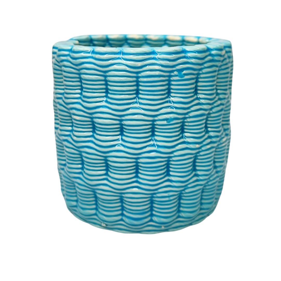 Vaso Artiganale tondo in Argilla  D.12 H.11 cm - i Giardini di Giulia  