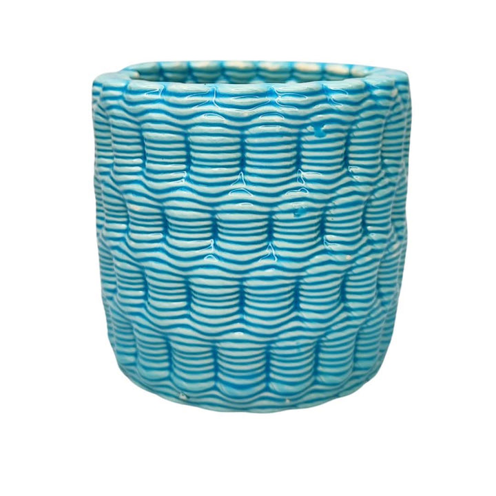 Vaso Artiganale tondo in Argilla  D.12 H.11 cm - i Giardini di Giulia  